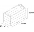 Jardinera rectandular 70x30x30cm - Huerto Urbano Barcelona